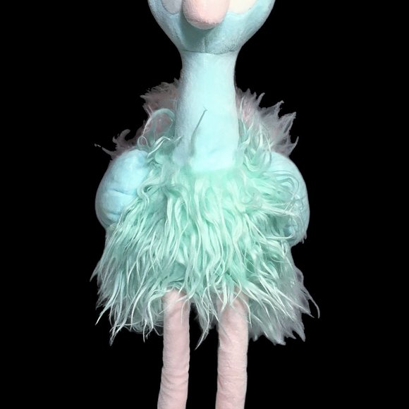 Animal Adventure Flamingo Ostrich Bird Plush Long legged 25" Teal Blue Pink Toy - Picture 7 of 9